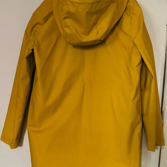 Pendleton Astoria Rain Jacket M Yellow Hooded Coat Waterproof Lined Stripe Parka - Picture 5 of 15
